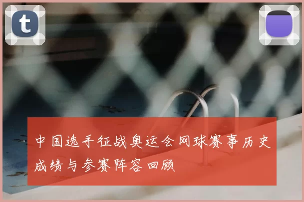 中国选手征战奥运会网球赛事历史成绩与参赛阵容回顾